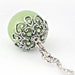 Victorian green pendant silver necklace