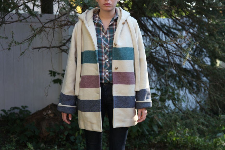 Vintage Woolrich Blanket Coat Womens Medium