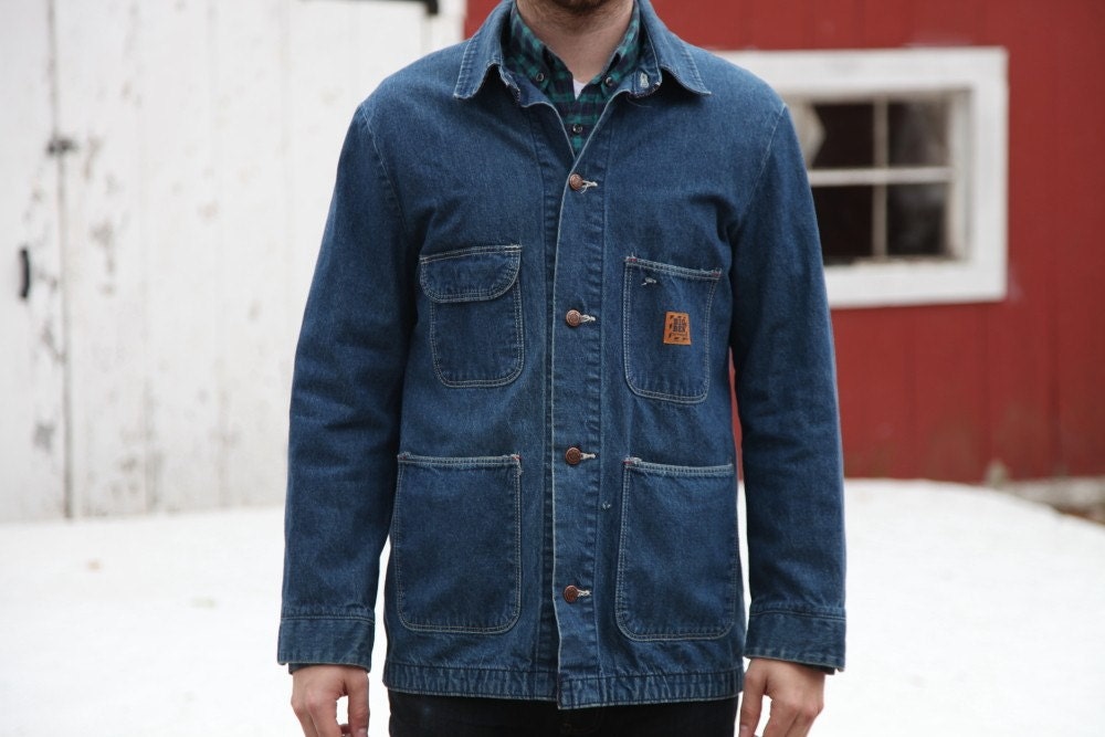 Vintage Big Ben Wrangler Denim Chore Coat Men's Medium