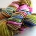 Thick and Thin Yarn hand dyed Merino Slub Thick Thin handspun FLEUR bulky soft