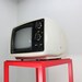 Retro White Sears Portable Color Television