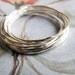 Love Nest - Interlocking Rings ... Seven (7) Woven, Hammered Sterling Silver Bands