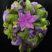 Summer Wreath, Poly Mesh Wreath, Green Purple Wreath, Wreaths for Doors, Door Decor - Item 550