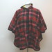 Vintage plaid hooded cape