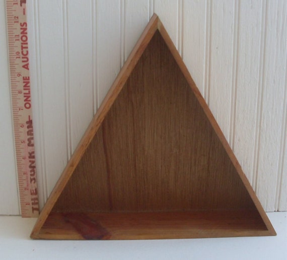 Primitive Wood Box / Wall Shelf Three Sided Box Or Wall