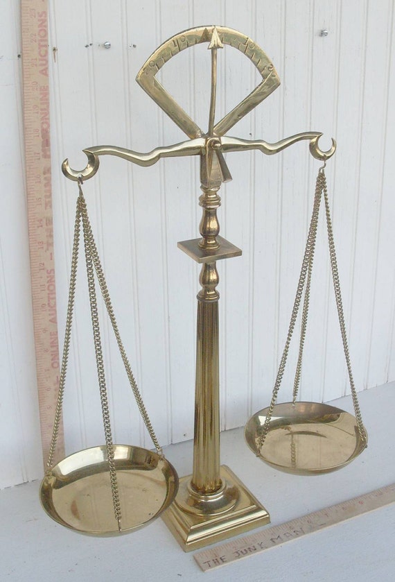 Vintage Brass Scales Of Justice