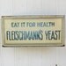 Vintage Fleishmanns Yeast Tin Store Wall Display