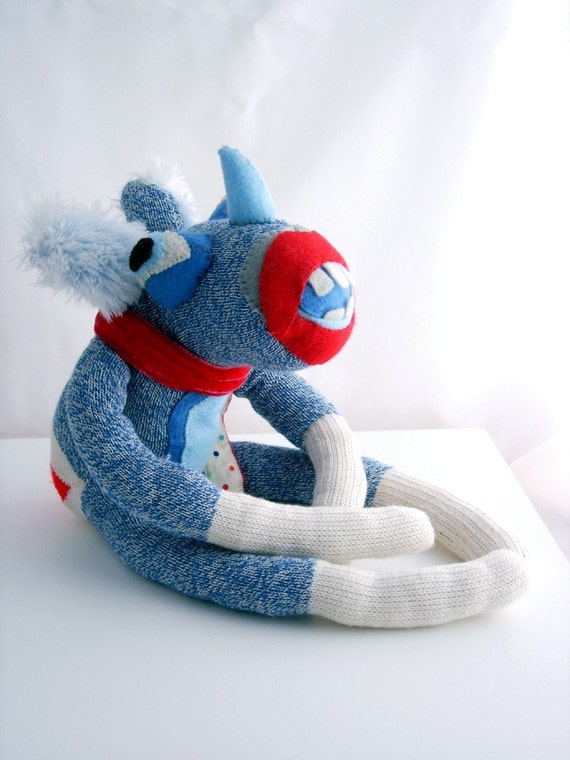 Items similar to Blue Yeti Sock Monster (Sock Monkey) on Etsy