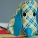 Floppy puppy dog: retro handmade stuffed animal, kids toy