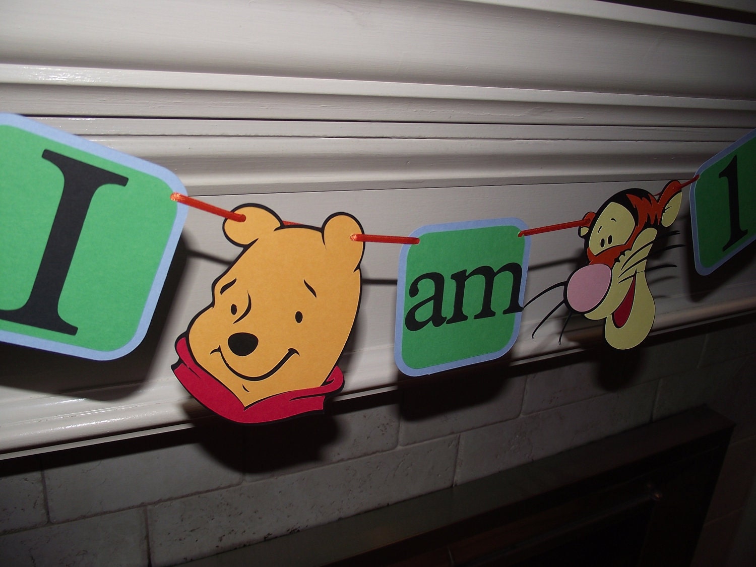 Winnie the Pooh and Tigger birthday banner by CreativePartyBanners