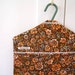 Vintage Fabric Retro Peg beg / clothes pin bag 70s Brown and Orange Daisy