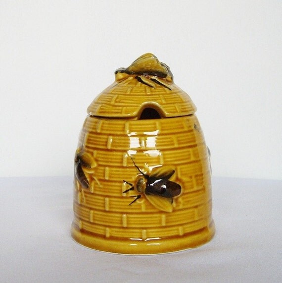 Vintage Bee Hive Honey Pot