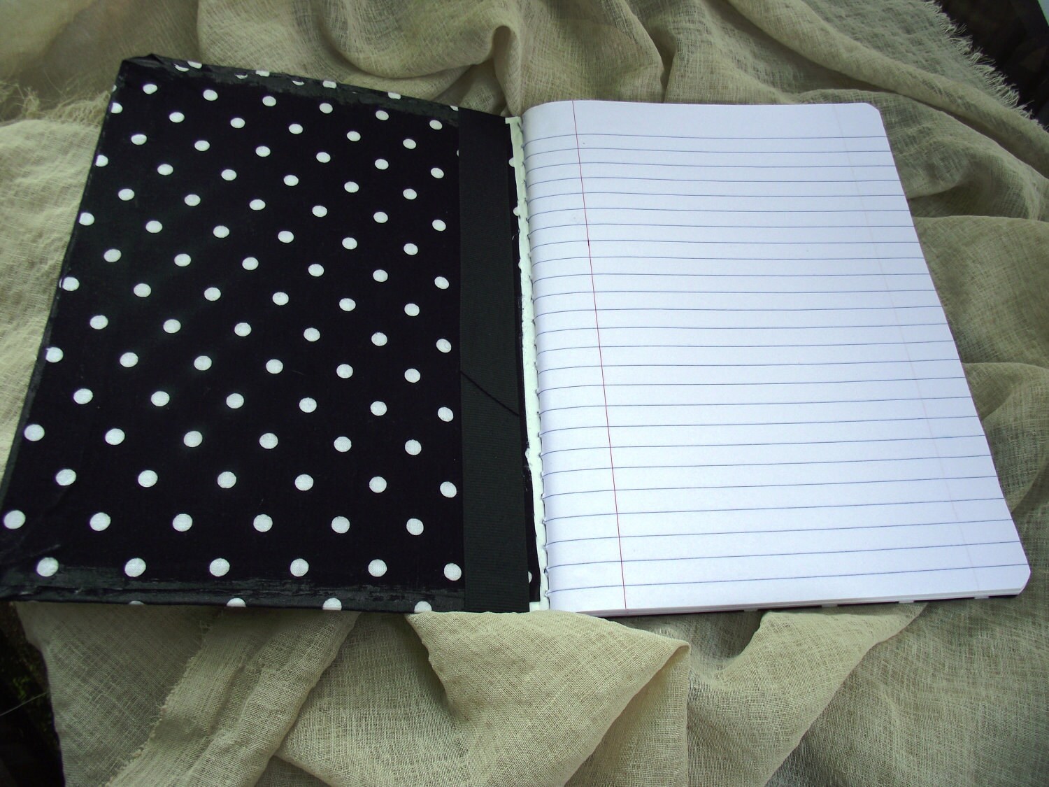 Composition Notebook Cover Chalkboard Fabric Journal Black and