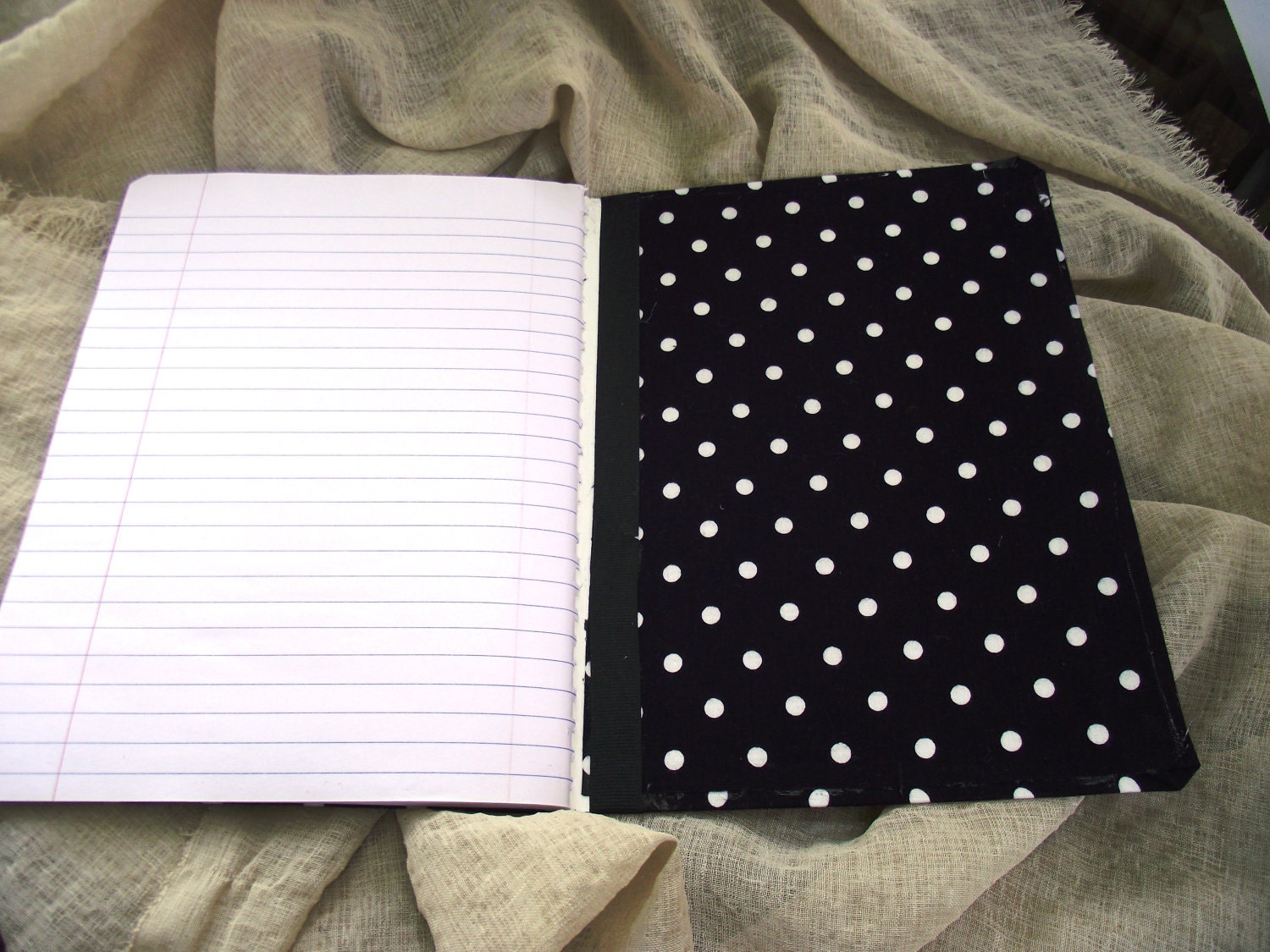 Composition Notebook Cover Chalkboard Fabric Journal Black and