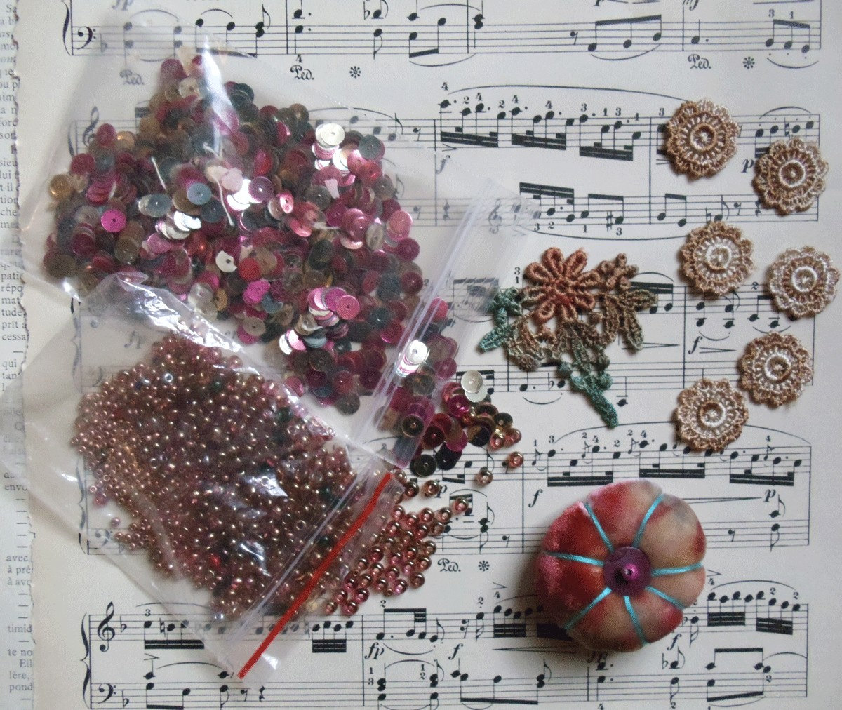 ArT Quilt or Crazy Quilt Fabric Inspiration Kit