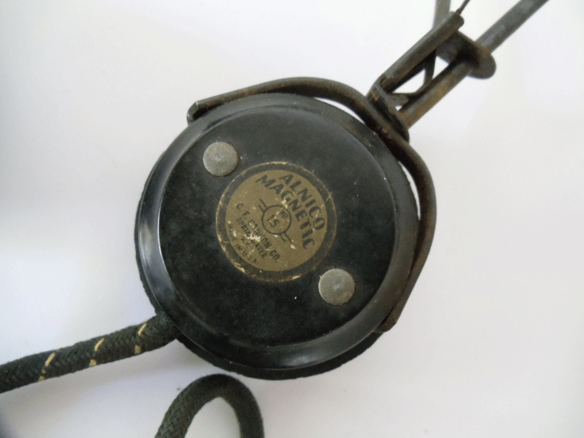 1940s Alnico HEADPHONES by CF Cannon Steampunk