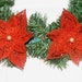 SALE-Set of Two French Beaded Poinsettia Christmas Decorative Additions