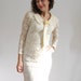 s a l e 60s Cream Lace Dress / 1960s Lace / Wedding Dress