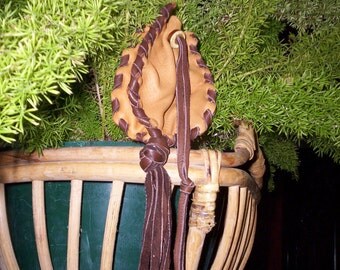 Sale Hand Laced Leather Deerskin Bigger Dittie Bag