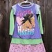 Horses, Hearts and Butterflies, OH MY Long Sleeved Upcycled Dress Size 3/4