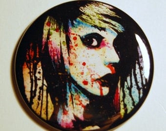 Pocket Mirror Nervous Breakdown Punk Rock Rainbow Pop Art Portrait Accessory 2.25 inch