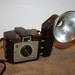 Vintage camera Kodak Brownie Holiday Flash with flash holder