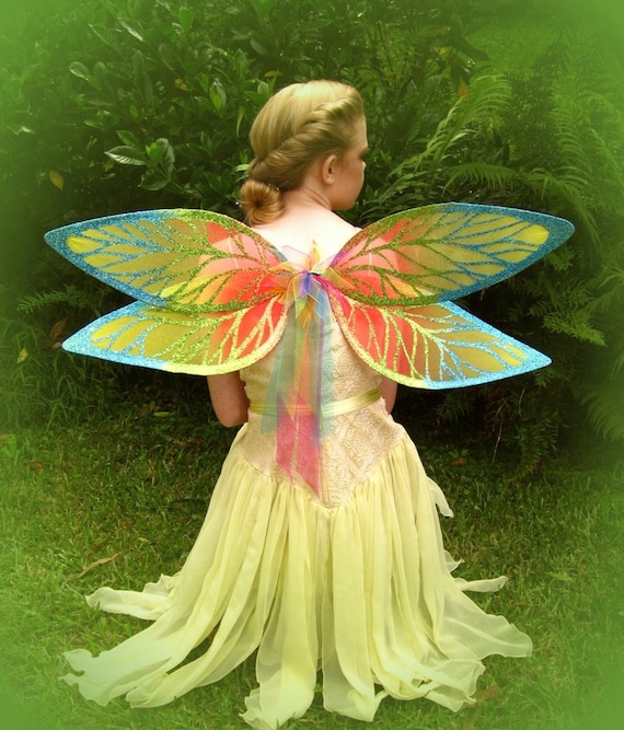 Items similar to Fairy Wings - Rainbow Dragonfly Wings - adult size on Etsy
