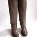 Beige Boots knee high Vintage 70's leather great for Spring Sz 9