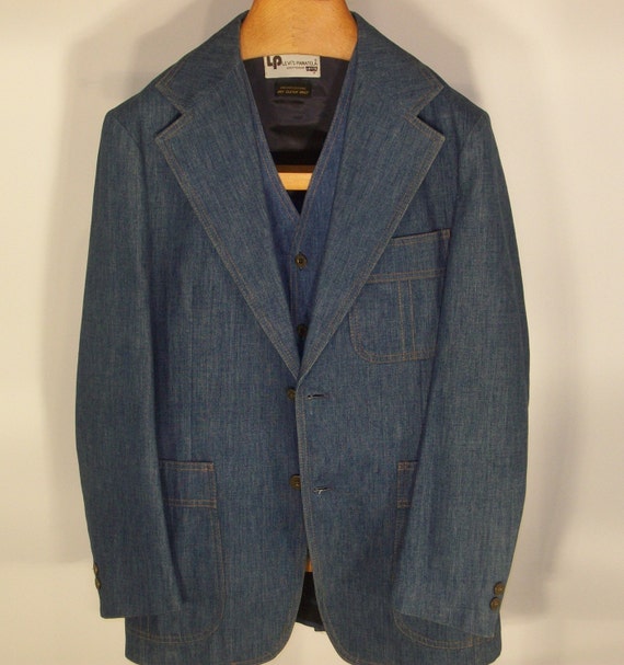 Vintage 1970s Suit / Men's LEVI'S PANATELA 3 Piece