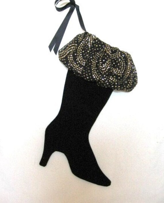 High Heel Christmas Stocking HELD FOR ROBIN by