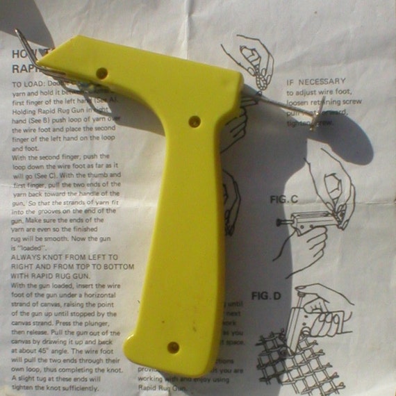 Yellow Rapid Rug Gun Fast Hooking