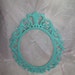 Aqua Shabby Cottage Metal Ornate Picture Frame or Princess Fairy Tale Wall Mirror 13 x10