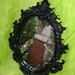 Black Ornate Oval Wall Mirror 26 x 18 Heavy Resin Plaster OR CHALKBOARD No Extra Charge