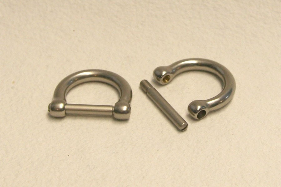 Screw in DRing .75 Inch Nickel Brass Set of 4