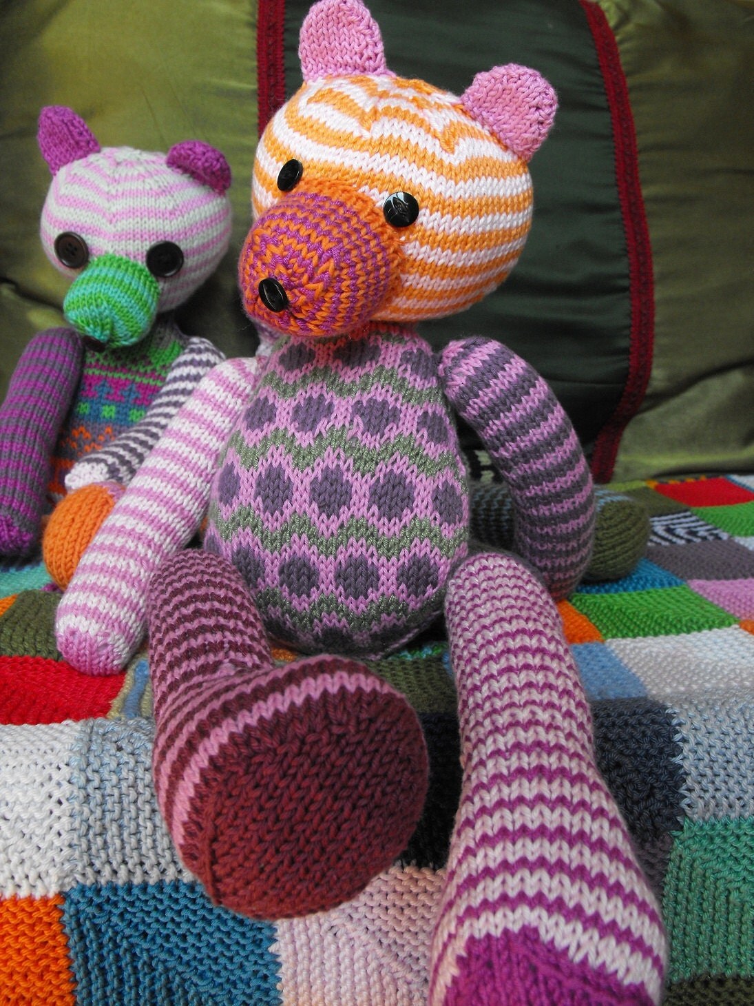 hand knitted teddy bear