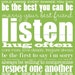 rules of love apple green art poster print - 11x14