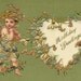 Lavish Vintage Birthday Greetings Postcard - Cherubs and floral heart