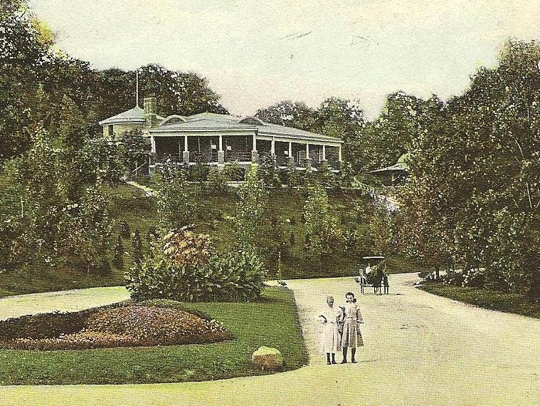 Scene in BRADLEY PARK PEORIA Illinois 1910 Vintage Postcard