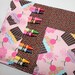 Pink cupcake crayon wallet with 4 x 6 notepad and 10 crayons - tri-fold - 1 FREE cupcake crayon