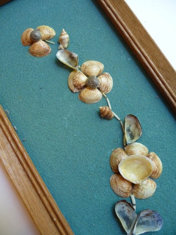 Shell Art Vintage Shell Art Sea Shells Art Shell Flowers