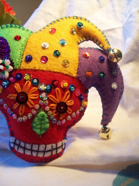 mardi gras sugar skull