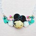 Sale Harajuku Girl Bib Pendant Necklace Swarovski Crystal