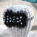 Large Black Tulle Crystal Bow Baroque Headband