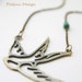 I Believe I Can Fly. A Soaring Bird Necklace in Antique Gold (Vnl-03)