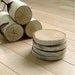 Reserved for Marian - natural white birch wood coasters (set of 2)