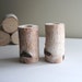 Sale - natural white birch taper candle holders - set of 2