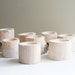 Sale - natural white birch wood candle holders - set of 8