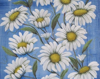 Yellow Ribbons Painting 16 x 20 Inches Canvas by sibstudio