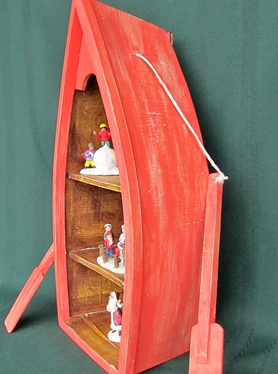 canoe shelf hanging boat nautical decor small curio