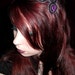 Beaded Purple Headband with Sparkling Rhinestones and Black and Purple Beadwork on a Thin Metal Flexible Headband